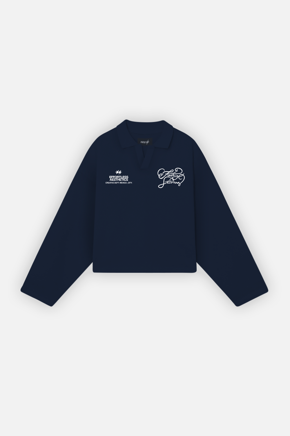 Fate Chalk Effortless Aesthetics  Longsleeve Polo Navy Blue