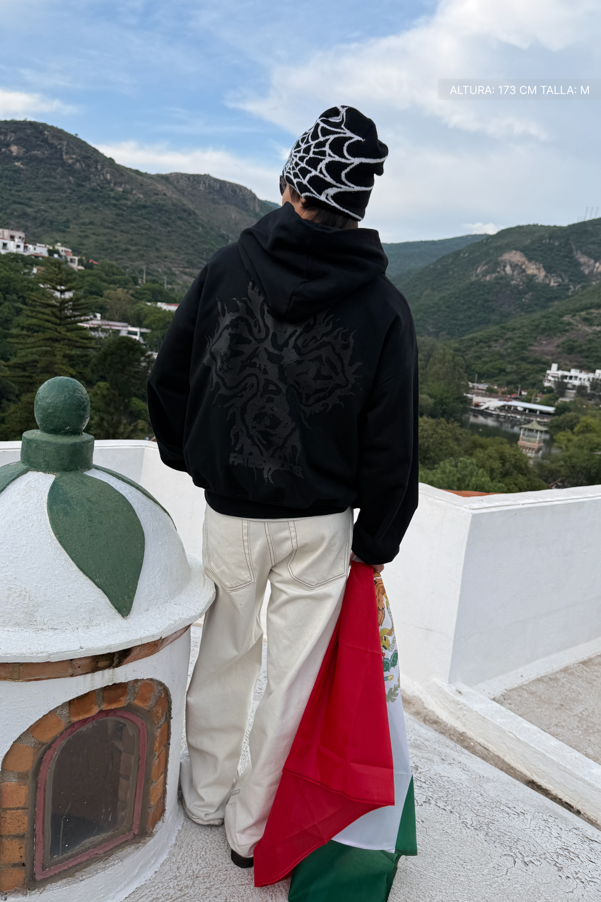 Fire Cross Hoodie Vantablack
