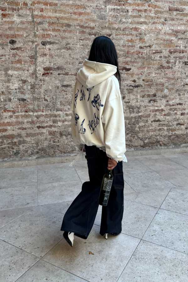 Fate Goth Hoodie Ivory