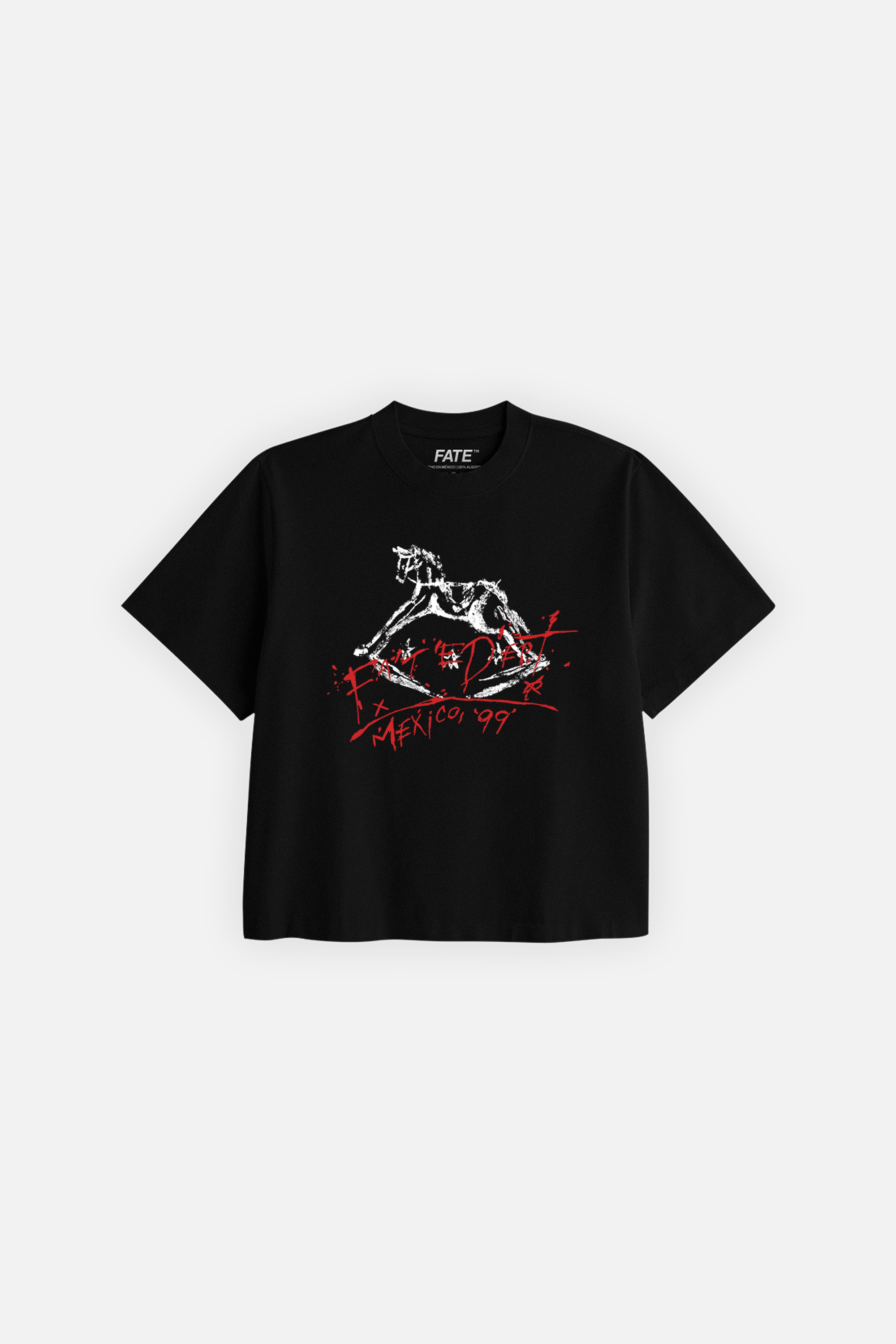 Fate Rodeo Noir Crop Tee Black