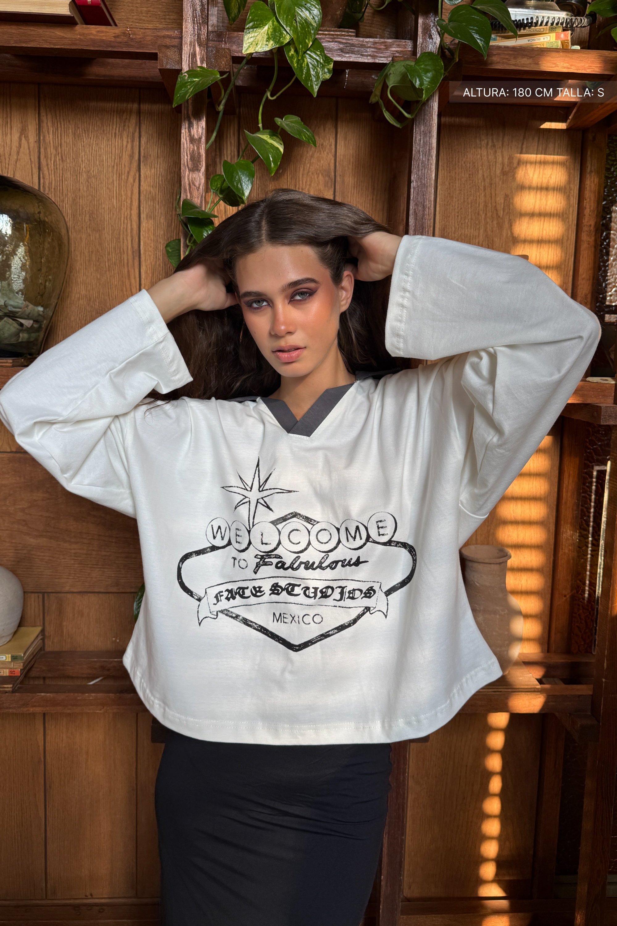 Welcome To Fate Studios Longsleeve Polo Ivory