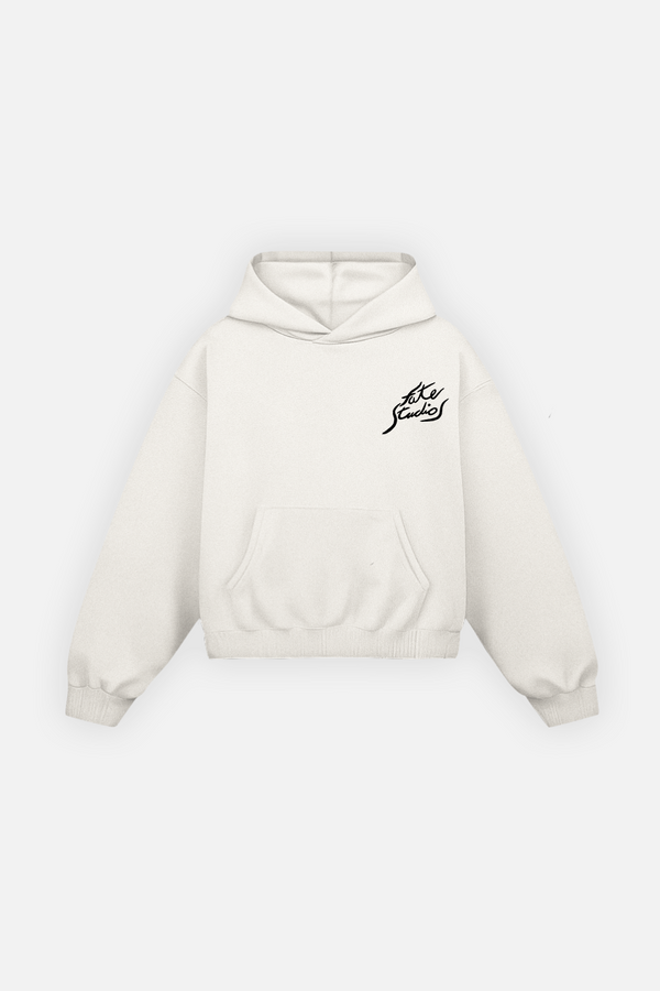 Fate Studios Letterscript Hoodie Ivory