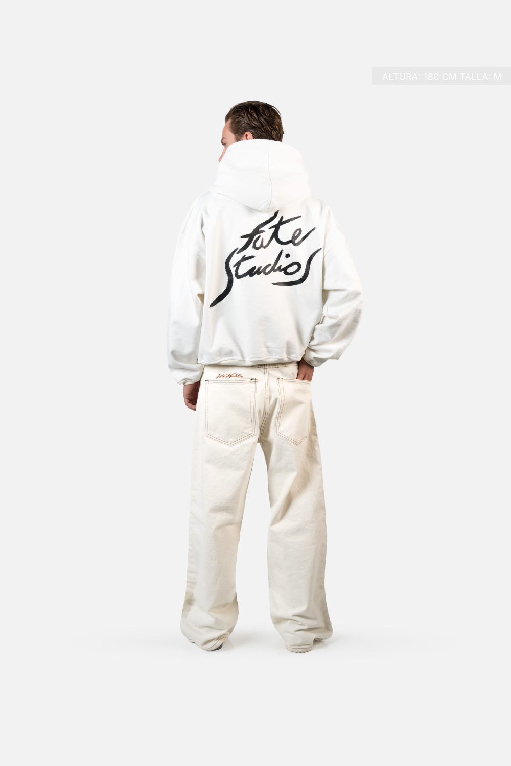 Fate Studios Letterscript Hoodie Ivory