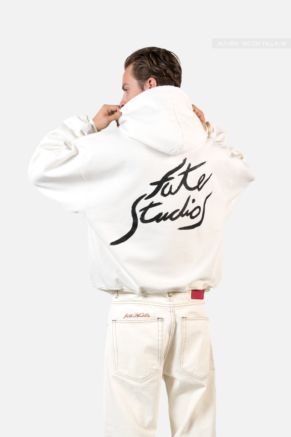 Fate Studios Letterscript Hoodie Ivory