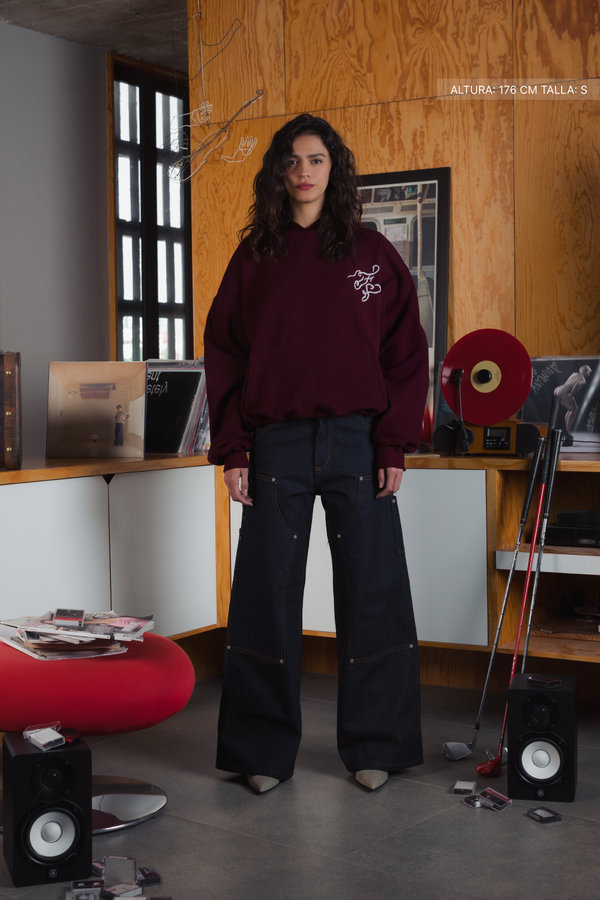 Fate Studios Script Hoodie Burgundy