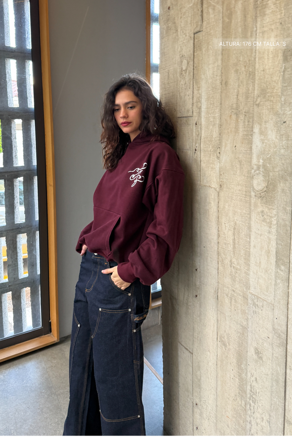 Fate Studios Script Hoodie Burgundy