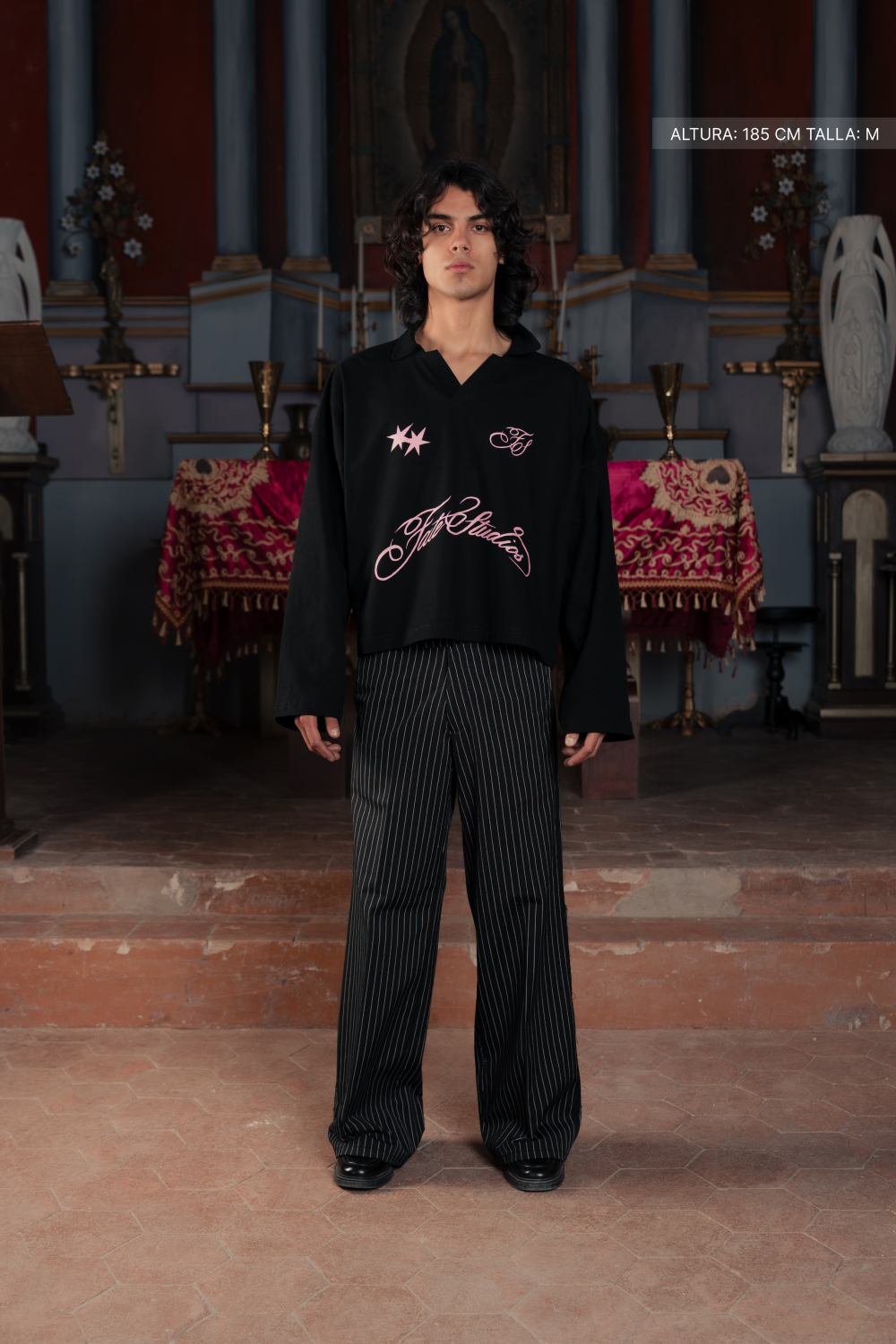 Fate Studios Script Longsleeve Polo Black