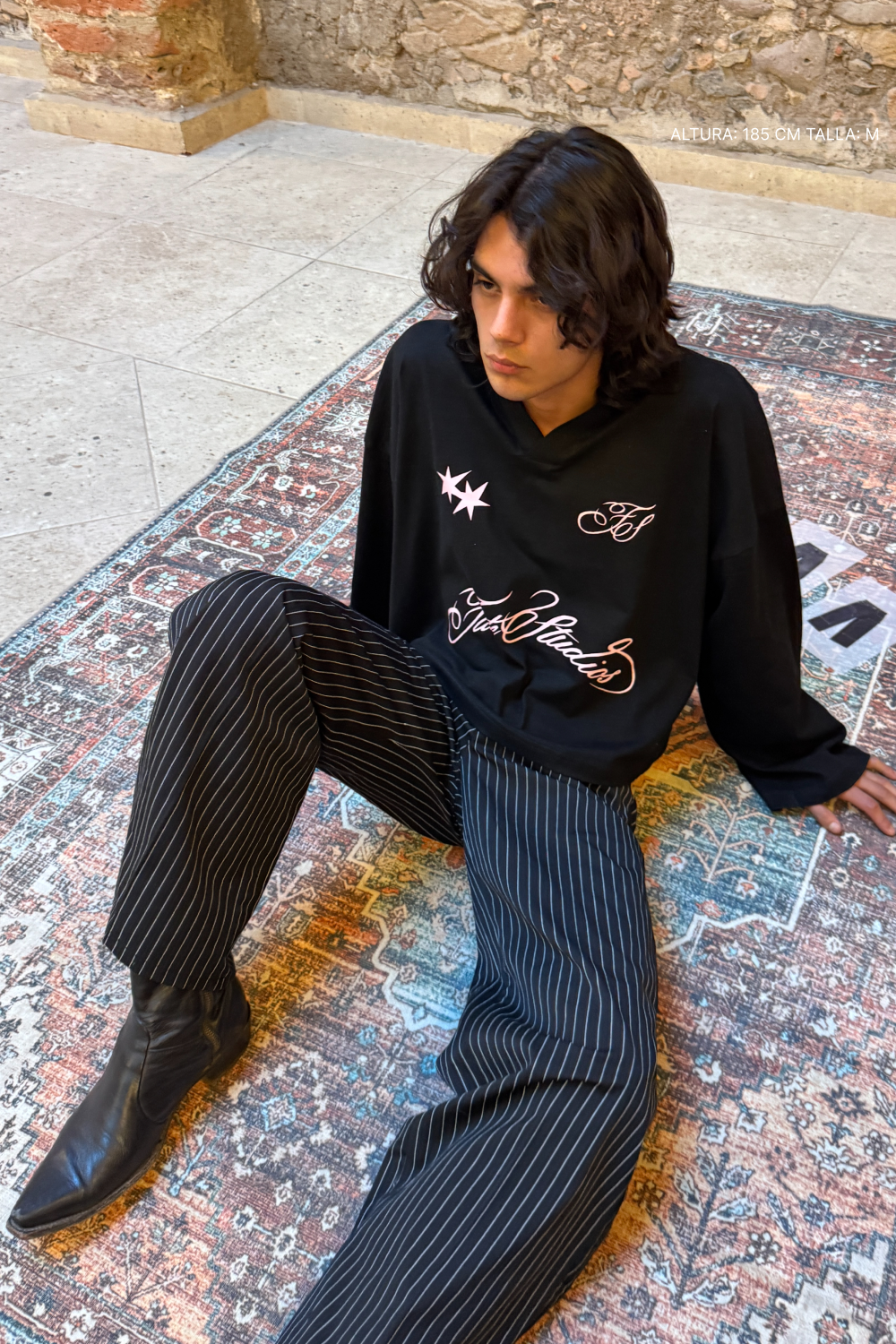 Fate Studios Script Longsleeve Polo Black