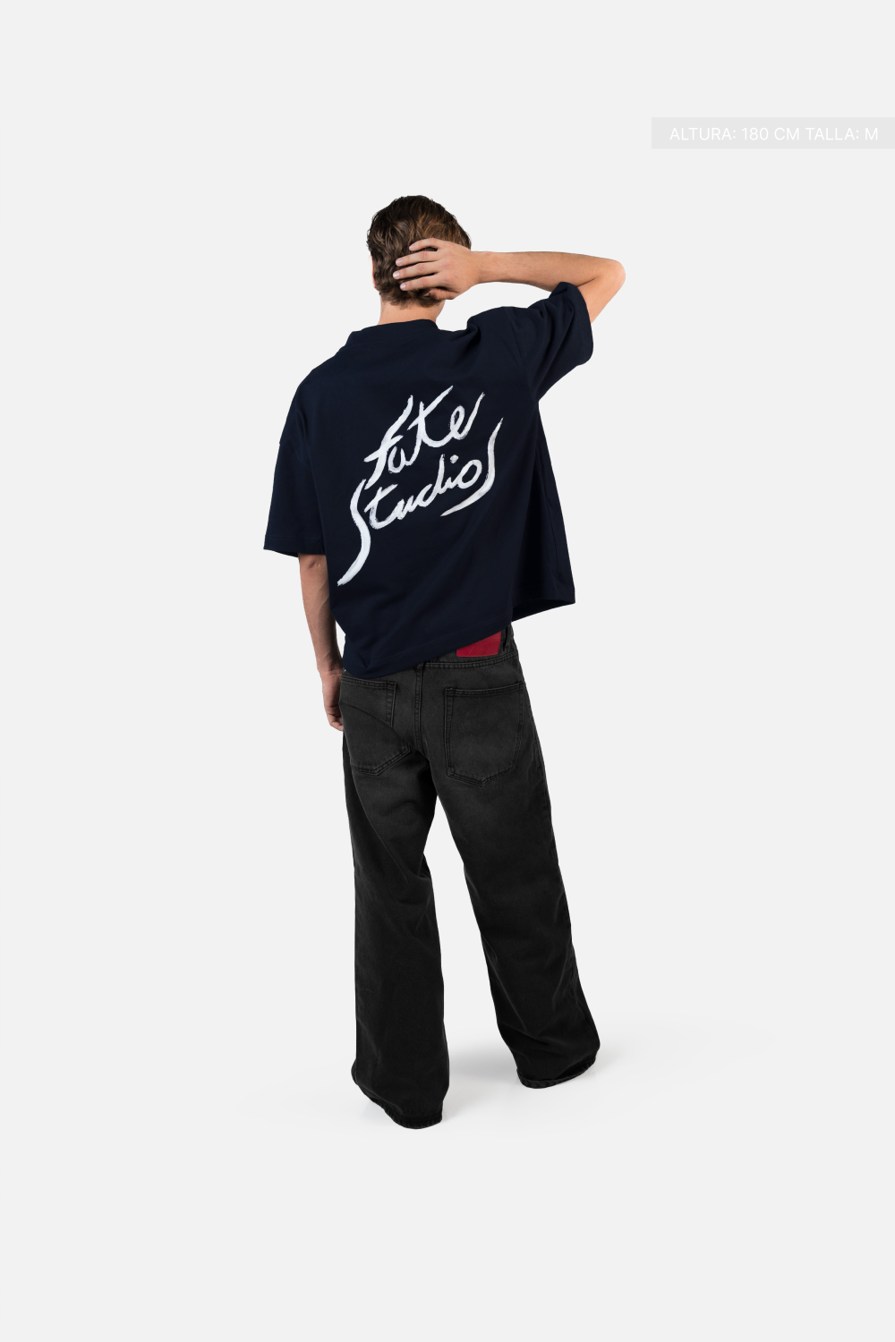 Fate Studios Letterscript Tee Navy Blue