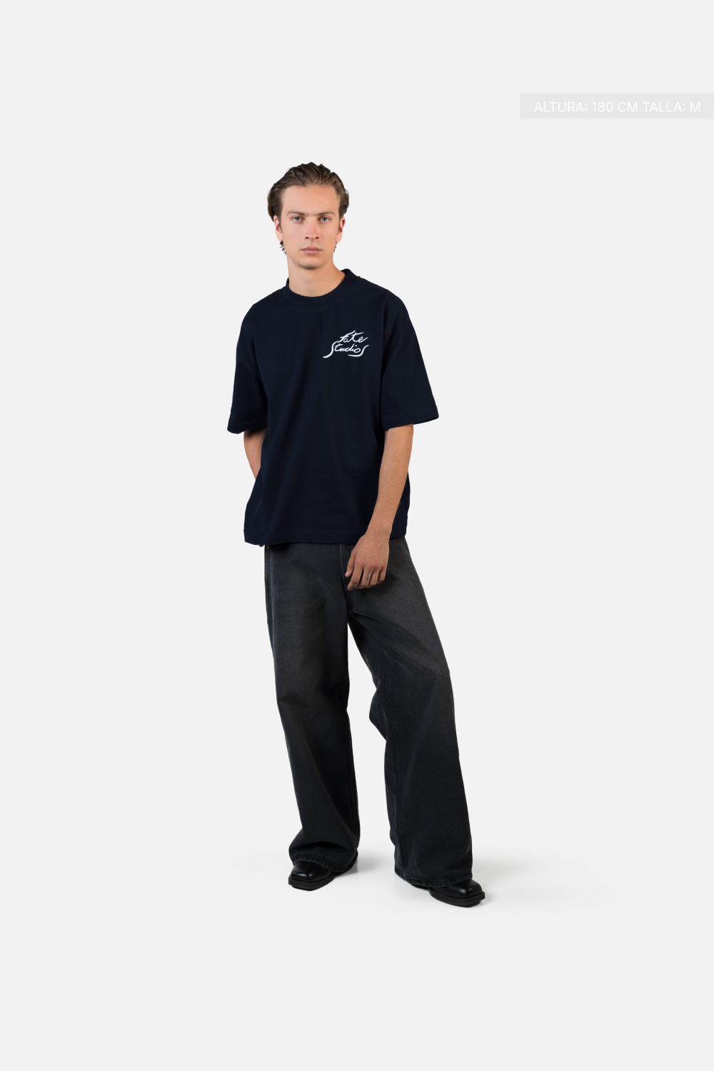 Fate Studios Letterscript Tee Navy Blue