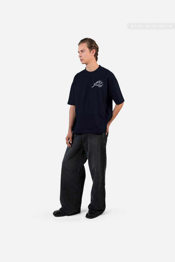 Fate Studios Letterscript Tee Navy Blue