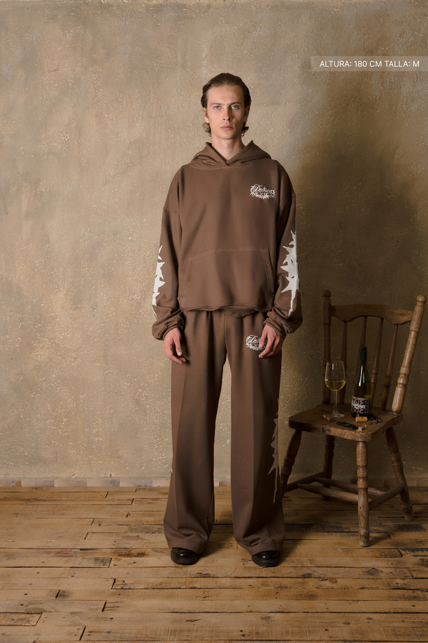 Four Sparks Hoodie Mocha Brown