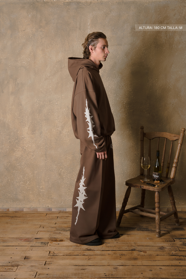 Four Sparks Hoodie Mocha Brown