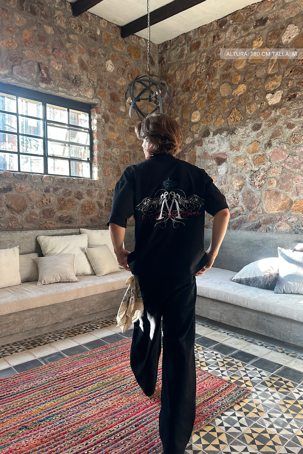 Maison Wings Tee Black