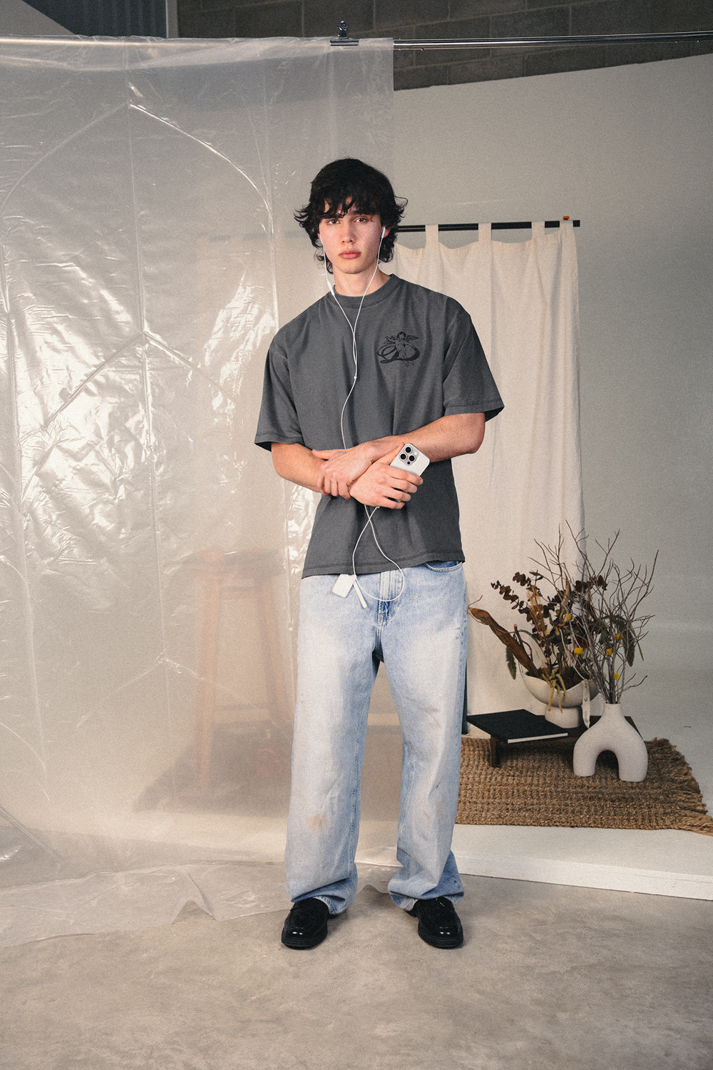 Serafin Sparks Tee Washed Grey