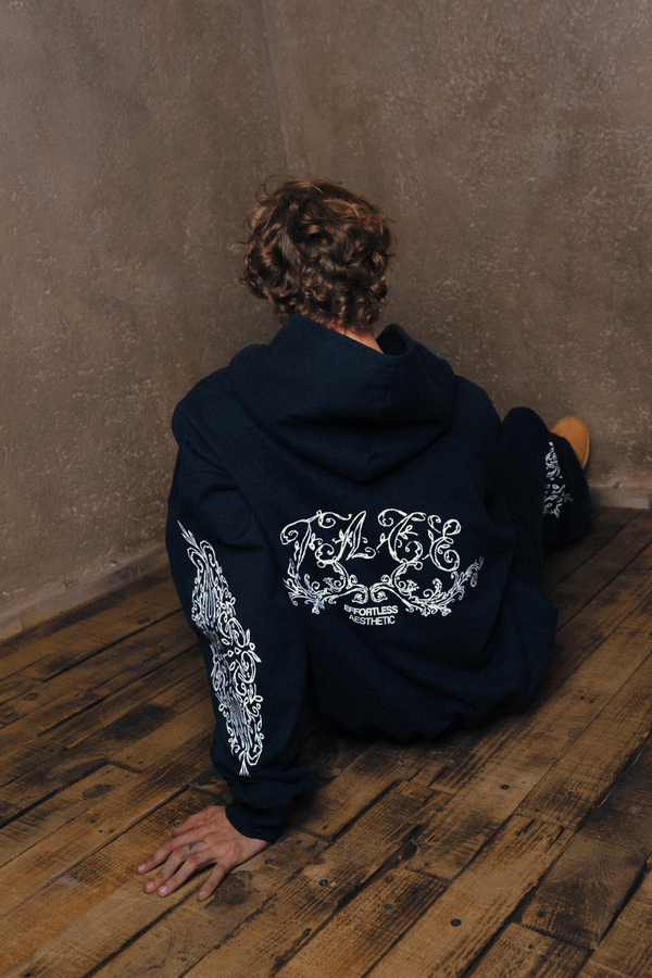 Ornate Hoodie Midnight Blue