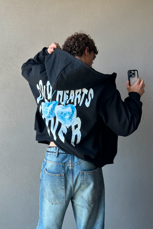 Cold Hearts Zip Hoodie Vantablack