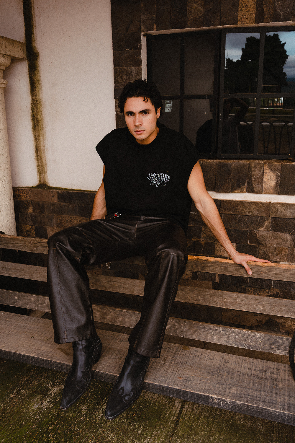 Long Horns Tank Top Black