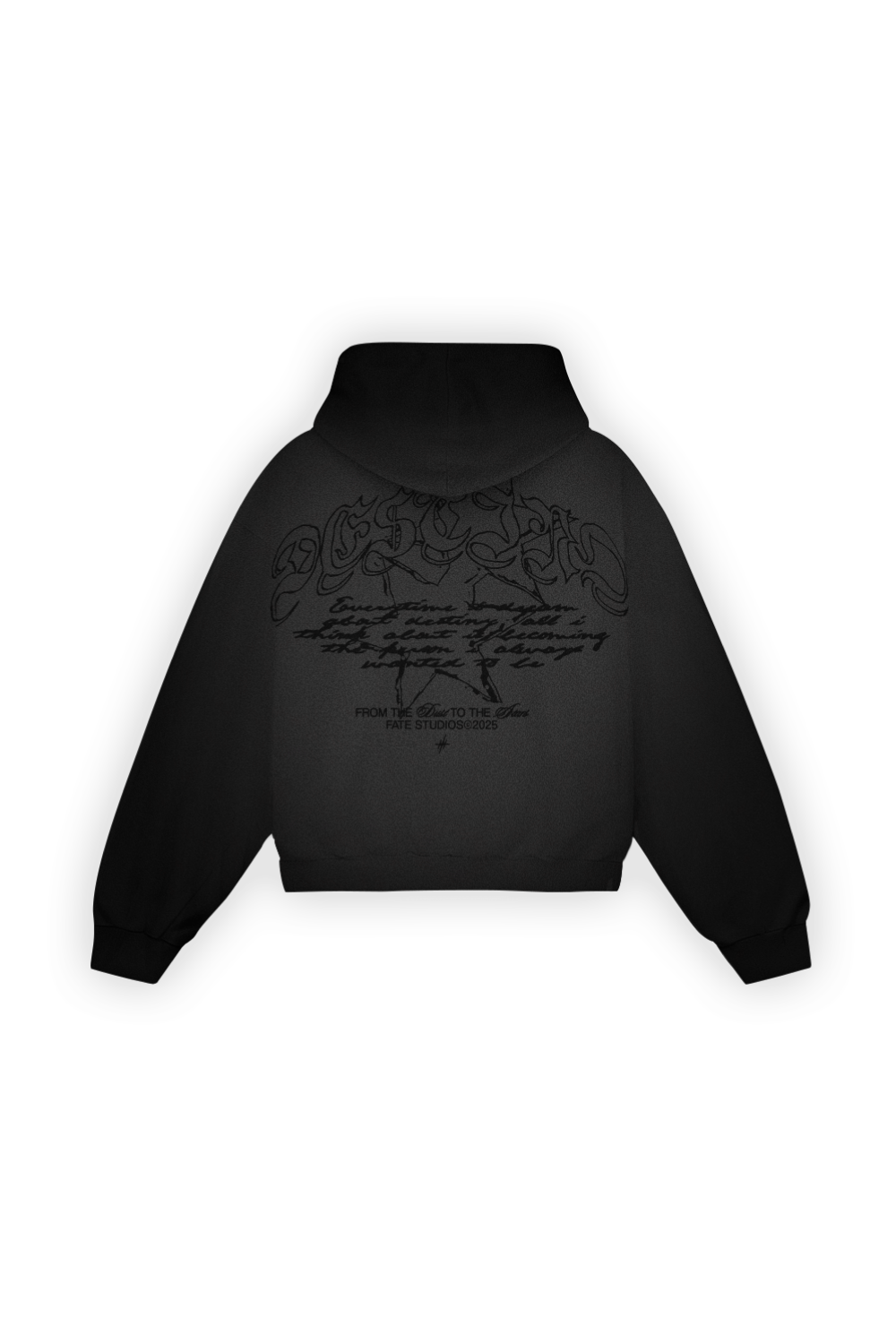 Gothic Sparks Hoodie Faded Black