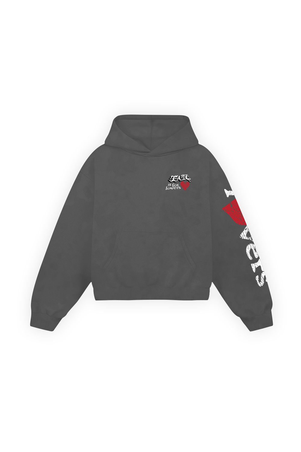 For Lovers Hoodie Washed Grey