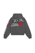 For Lovers Hoodie Washed Grey