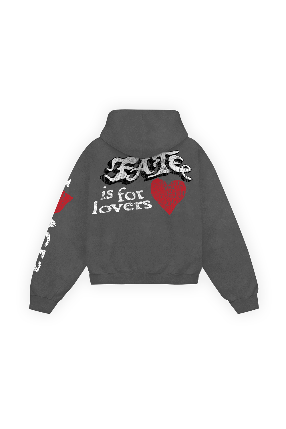 For Lovers Hoodie Washed Grey