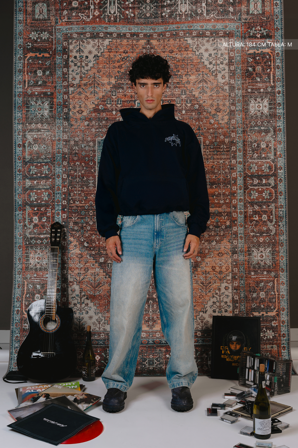 Gothic Sparks Hoodie Midnight Blue