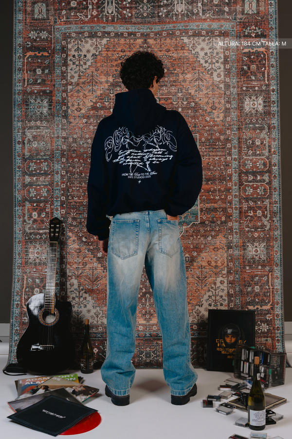 Gothic Sparks Hoodie Midnight Blue