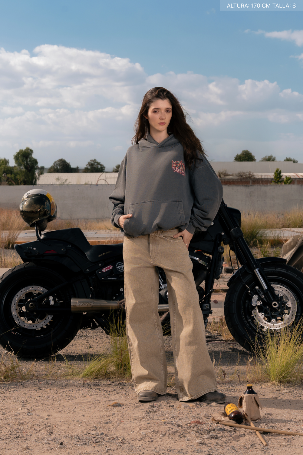 Reborn Tour Hoodie Washed Grey