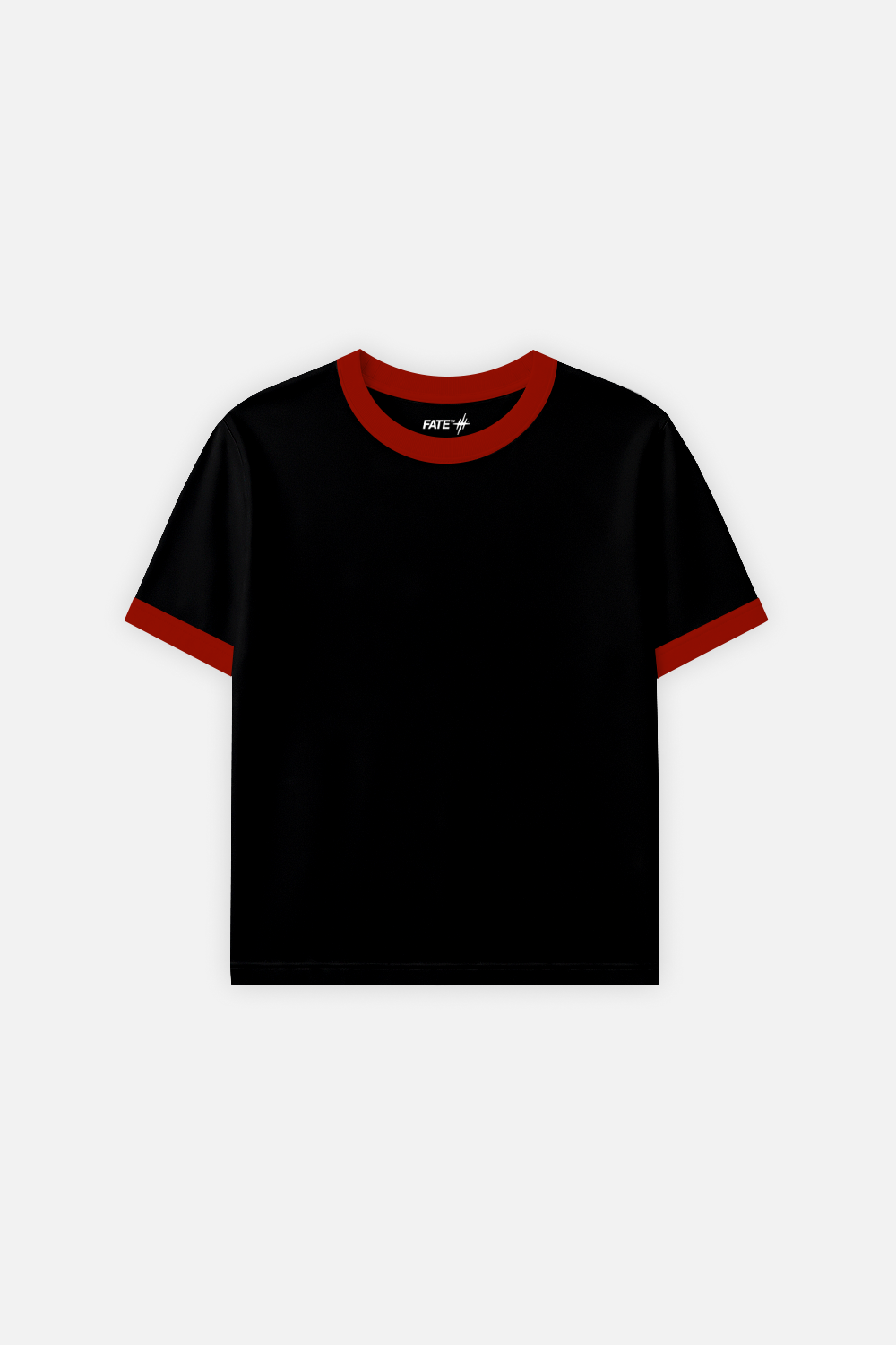 Rib Muscle Tee Black w/ Red