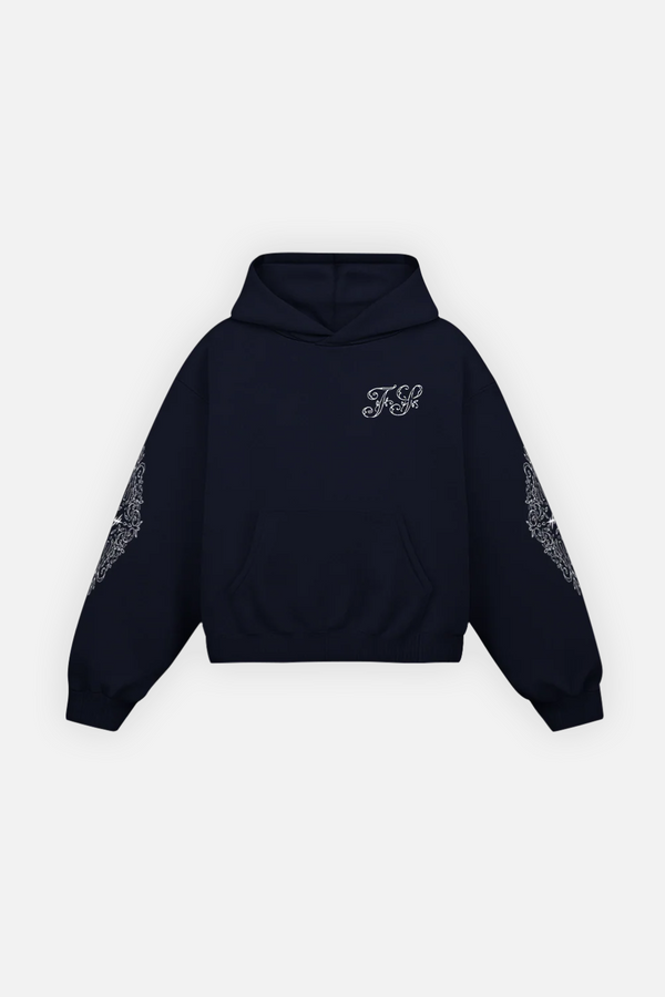 Ornate Hoodie Midnight Blue