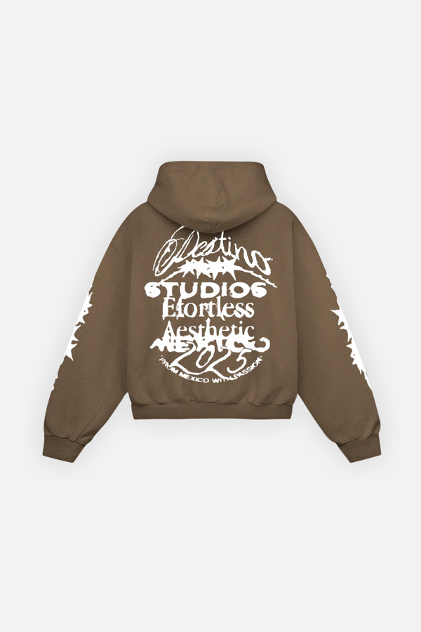Four Sparks Hoodie Mocha Brown