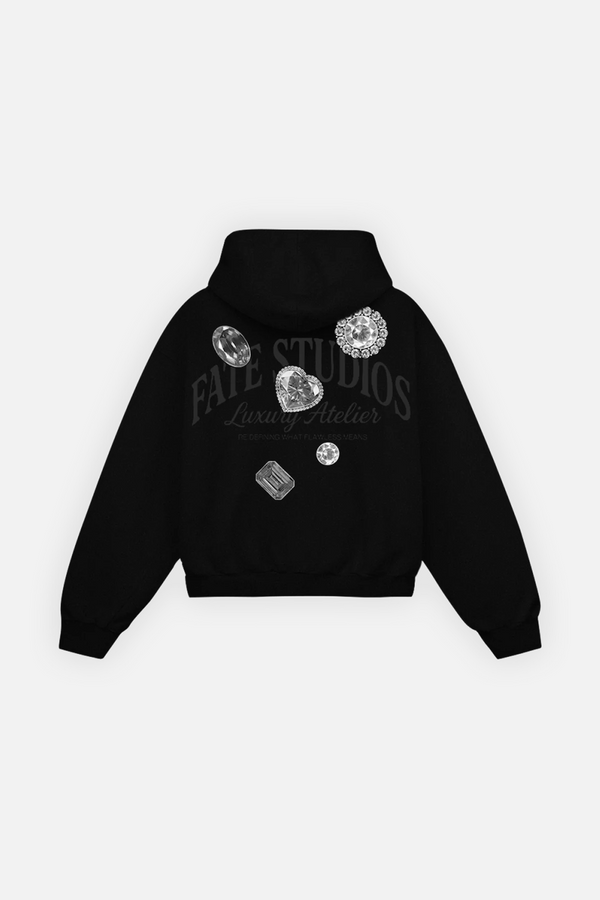 Dark Gems Zip Hoodie Vantablack