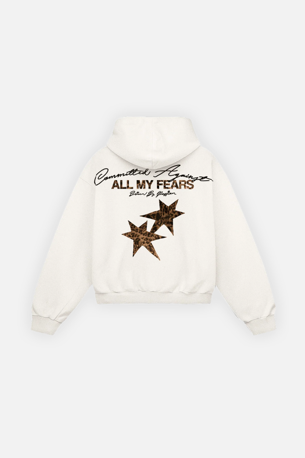 All My Fears Cheetah Hoodie Ivory