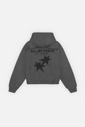 All My Fears Hoodie Washed Grey