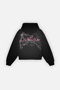 Angel Wings Hoodie Faded Black v2