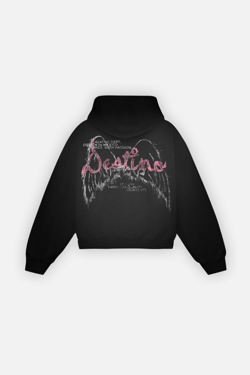 Angel Wings Hoodie Faded Black v2