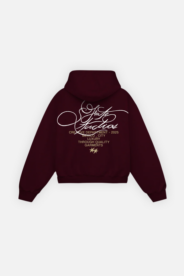 Fate Studios Emblem Hoodie Burgundy