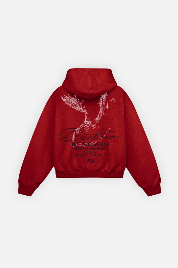 Not All Angels Hoodie Cherry Red