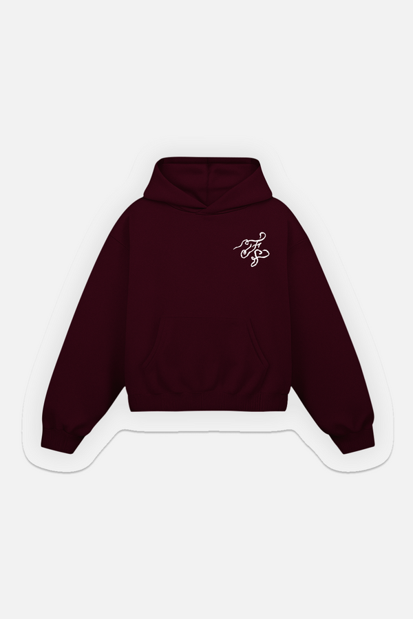 Fate Studios Script Hoodie Burgundy