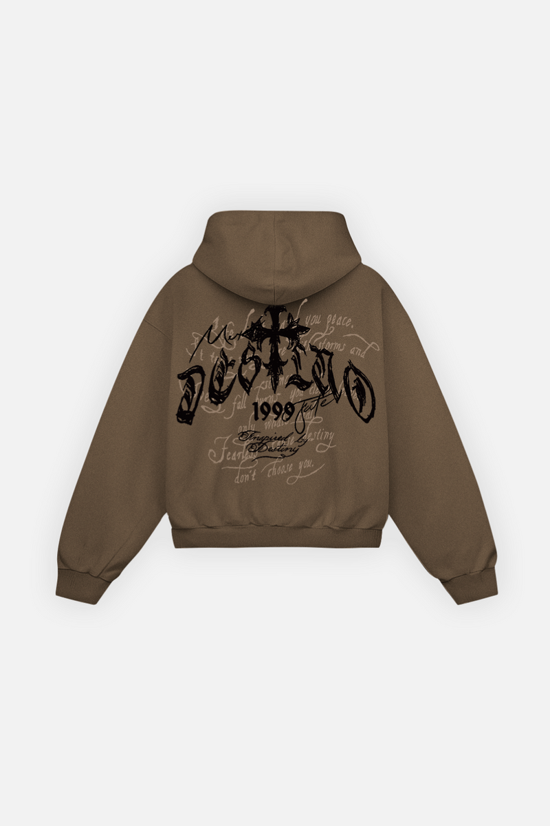 Fate Goth Hoodie Mocha Brown