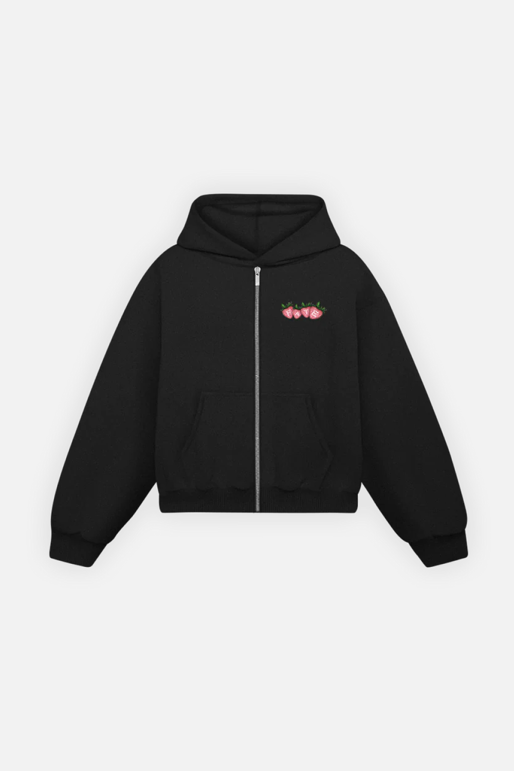 Strawberry Zip Hoodie Vantablack