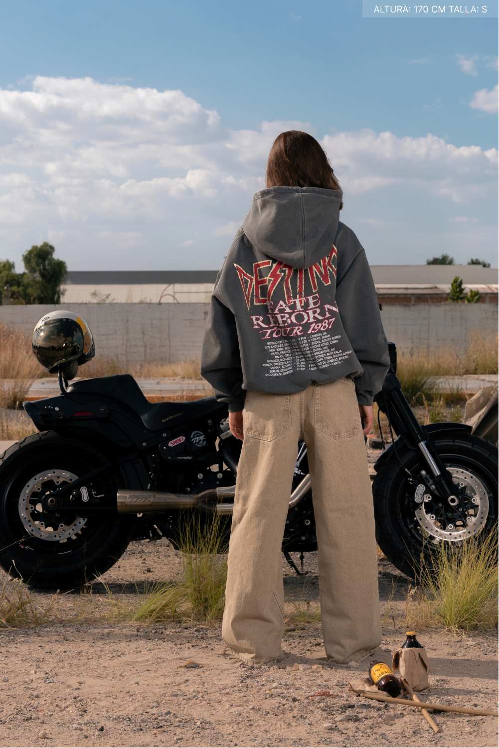 Reborn Tour Hoodie Washed Grey