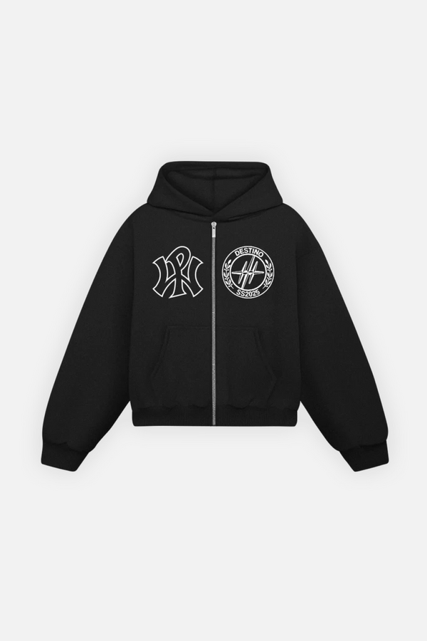 WP SS2025 Zip Hoodie Vantablack