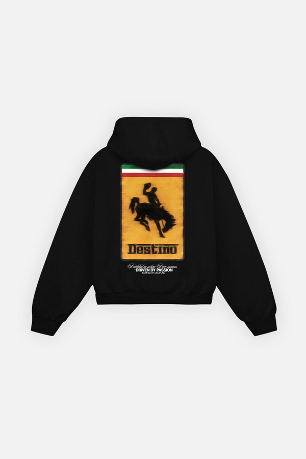 Racing Cowboy Zip Hoodie Vantablack
