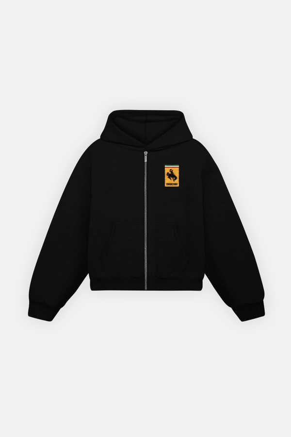 Racing Cowboy Zip Hoodie Vantablack