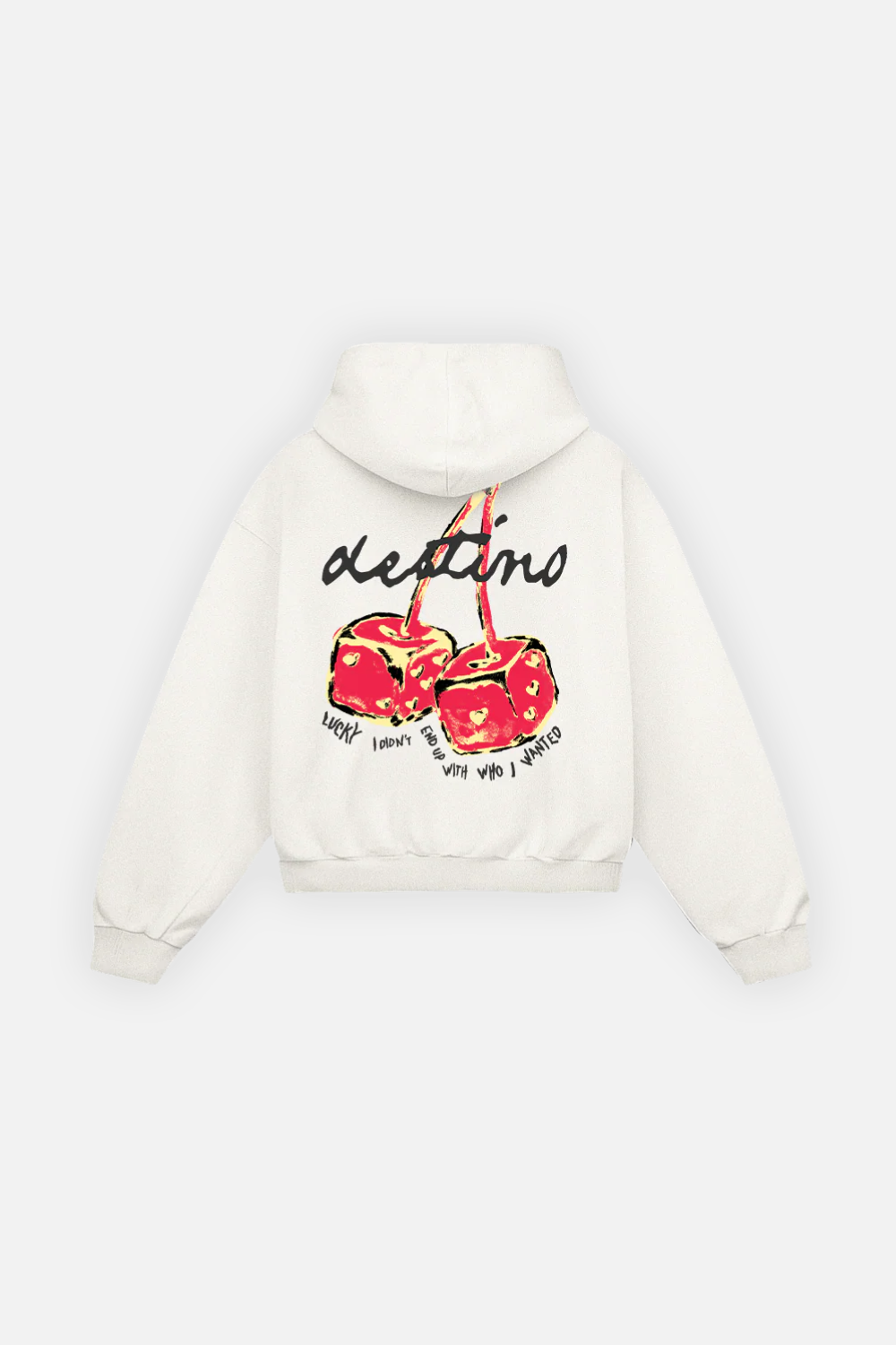 Dice Cherry Hoodie Ivory