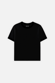 Rib Muscle Tee Black