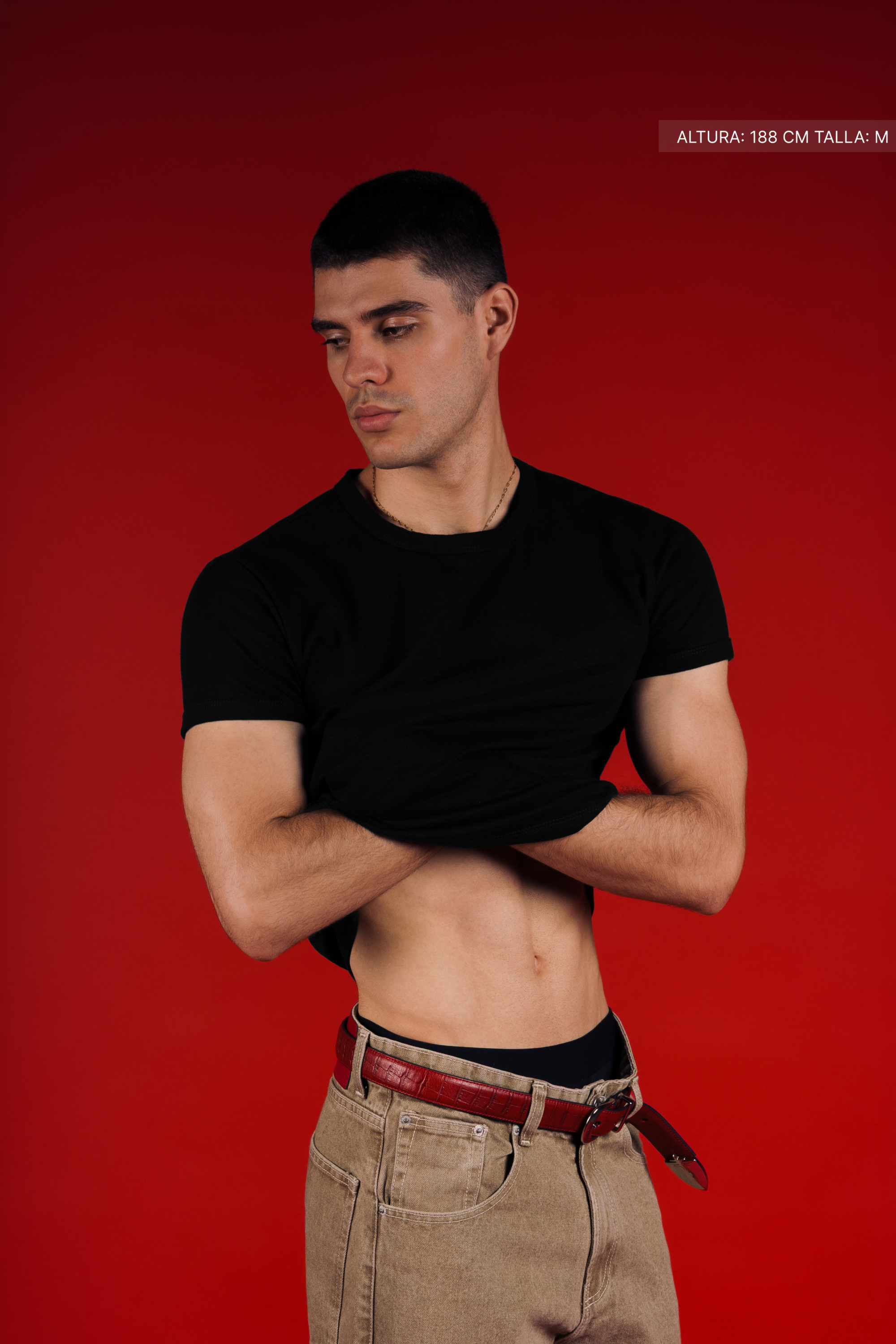Rib Muscle Tee Black