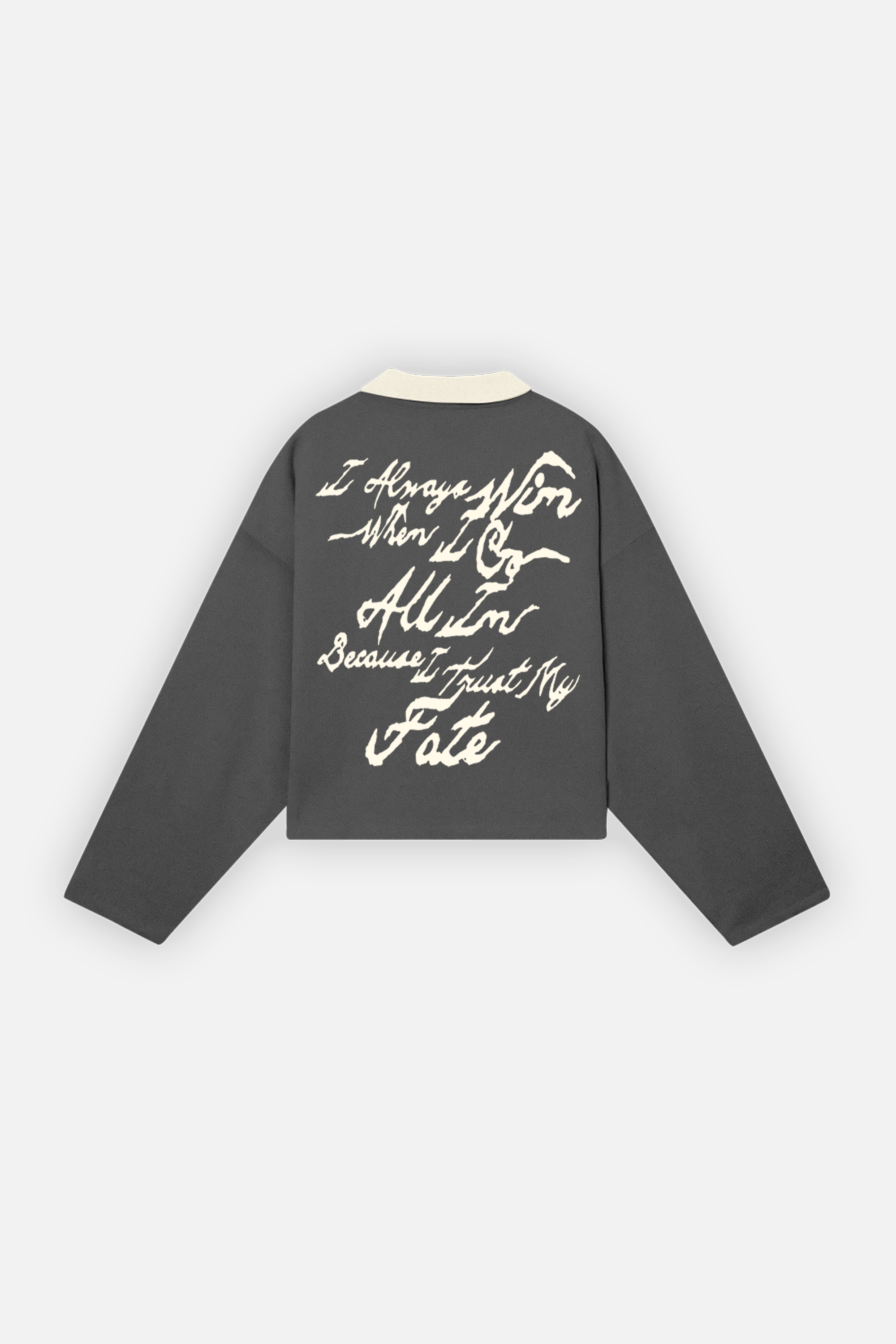 I Always Win Longsleeve Polo Oxford Grey